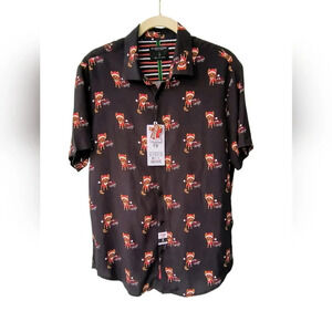 Denim & Flower Men's Casual Festive Holiday Christmas Button Up Shirt, S, NWT